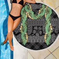 Hawai'i Paniolo Maile Twisted Lei Beach Blanket Obsidian Black LT7 - Polynesian Pride