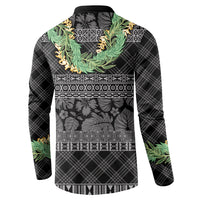 Hawai'i Paniolo Maile Twisted Lei Button Sweatshirt Obsidian Black LT7 - Polynesian Pride