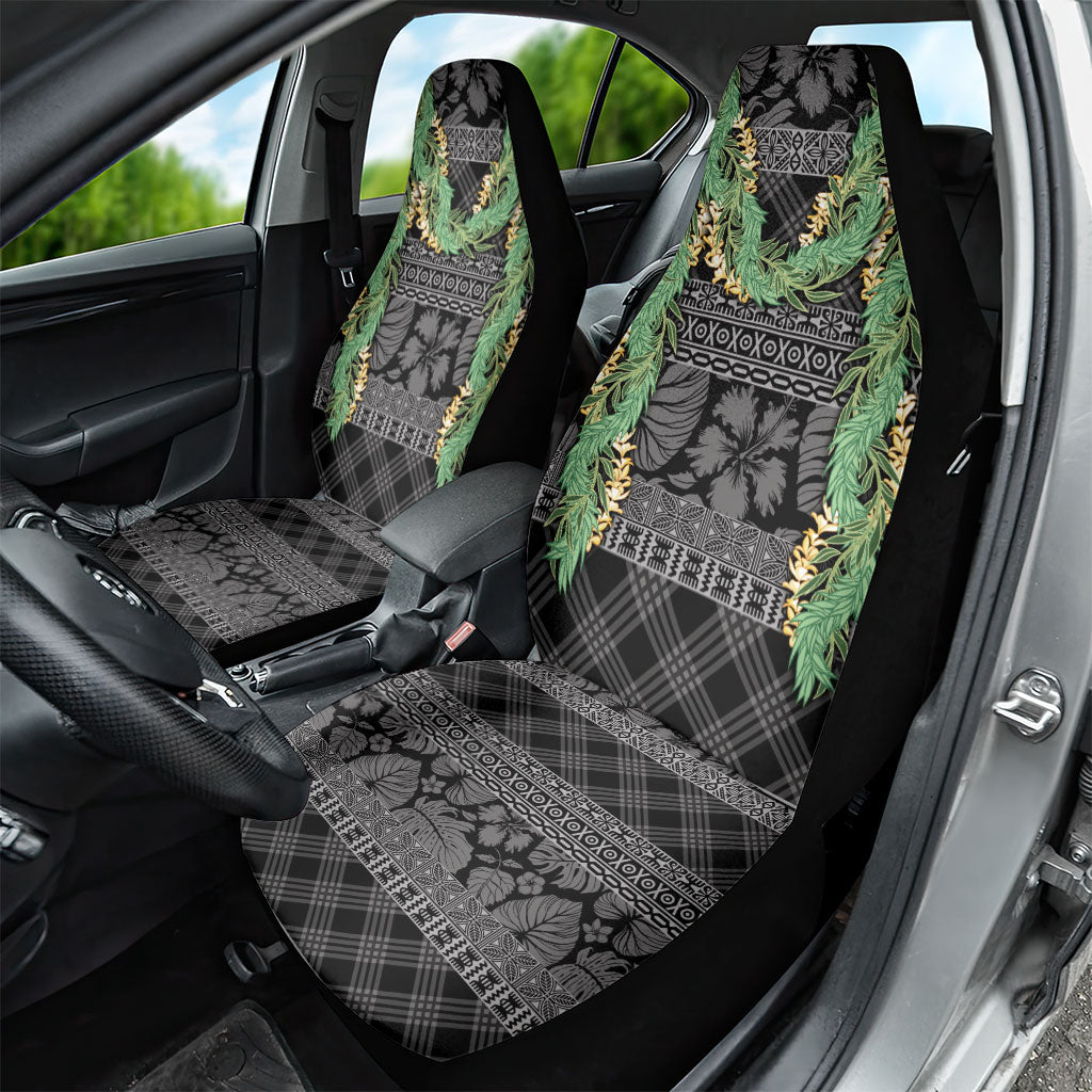 Hawai'i Paniolo Maile Twisted Lei Car Seat Cover Obsidian Black LT7 - Polynesian Pride