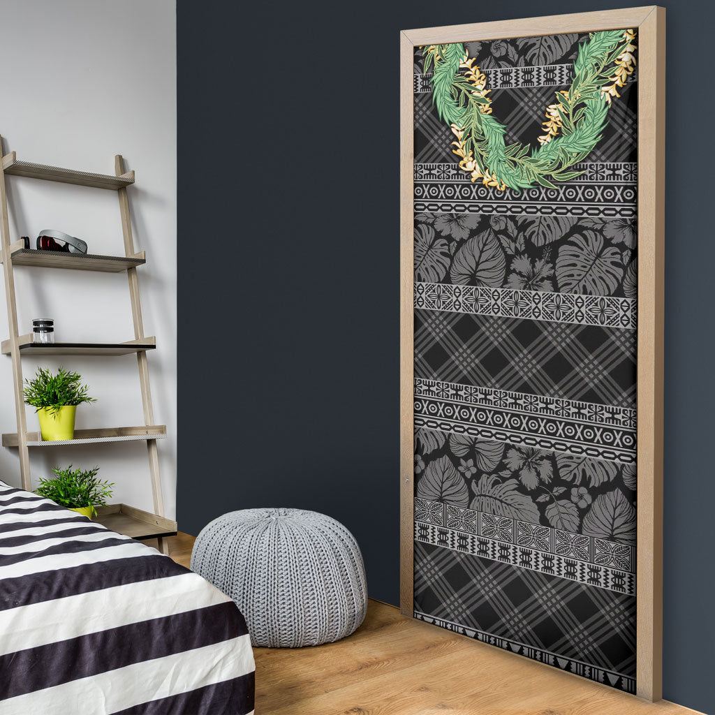 Hawai'i Paniolo Maile Twisted Lei Door Cover Obsidian Black LT7 - Polynesian Pride