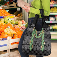 Hawai'i Paniolo Maile Twisted Lei Grocery Bag Obsidian Black LT7 - Polynesian Pride