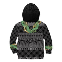 Hawai'i Paniolo Maile Twisted Lei Kid Hoodie Obsidian Black LT7 - Polynesian Pride