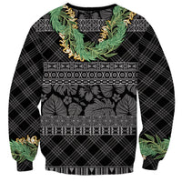 Hawai'i Paniolo Maile Twisted Lei Sweatshirt Obsidian Black LT7 - Polynesian Pride