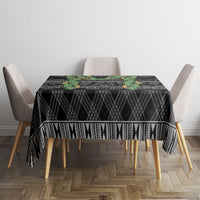 Hawai'i Paniolo Maile Twisted Lei Tablecloth Obsidian Black LT7 - Polynesian Pride