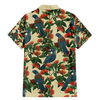 New Zealand Christmas Family Matching Mermaid Dress and Hawaiian Shirt Romantic Tui Birds on Pohutukawa - Ivory LT7 - Polynesian Pride