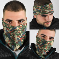 New Zealand Christmas Neck Gaiter Romantic Tui Birds on Pohutukawa - Ivory - Polynesian Pride