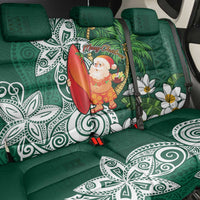 Polynesian Back Car Seat Cover Tropical Santa - Plumeria Green Vintage LT7 - Polynesian Pride