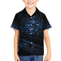 New Zealand Matariki Family Matching Off Shoulder Maxi Dress and Hawaiian Shirt Cosmic Style LT7 Son's Shirt Galaxy - Polynesian Pride