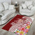 Aloha Hawaii Island Personalized Area Rug Crimson Dreamy Turtle
