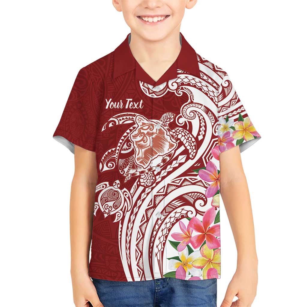 Aloha Hawaii Island Personalized Family Matching Off Shoulder Maxi Dress and Hawaiian Shirt Crimson Dreamy Turtle