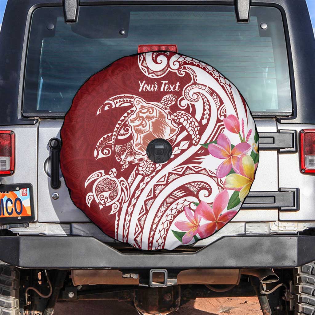 Aloha Hawaii Island Personalized Spare Tire Cover Crimson Dreamy Turtle