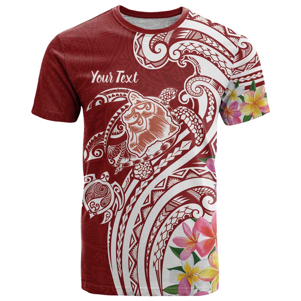 Aloha Hawaii Island Personalized T Shirt Crimson Dreamy Turtle