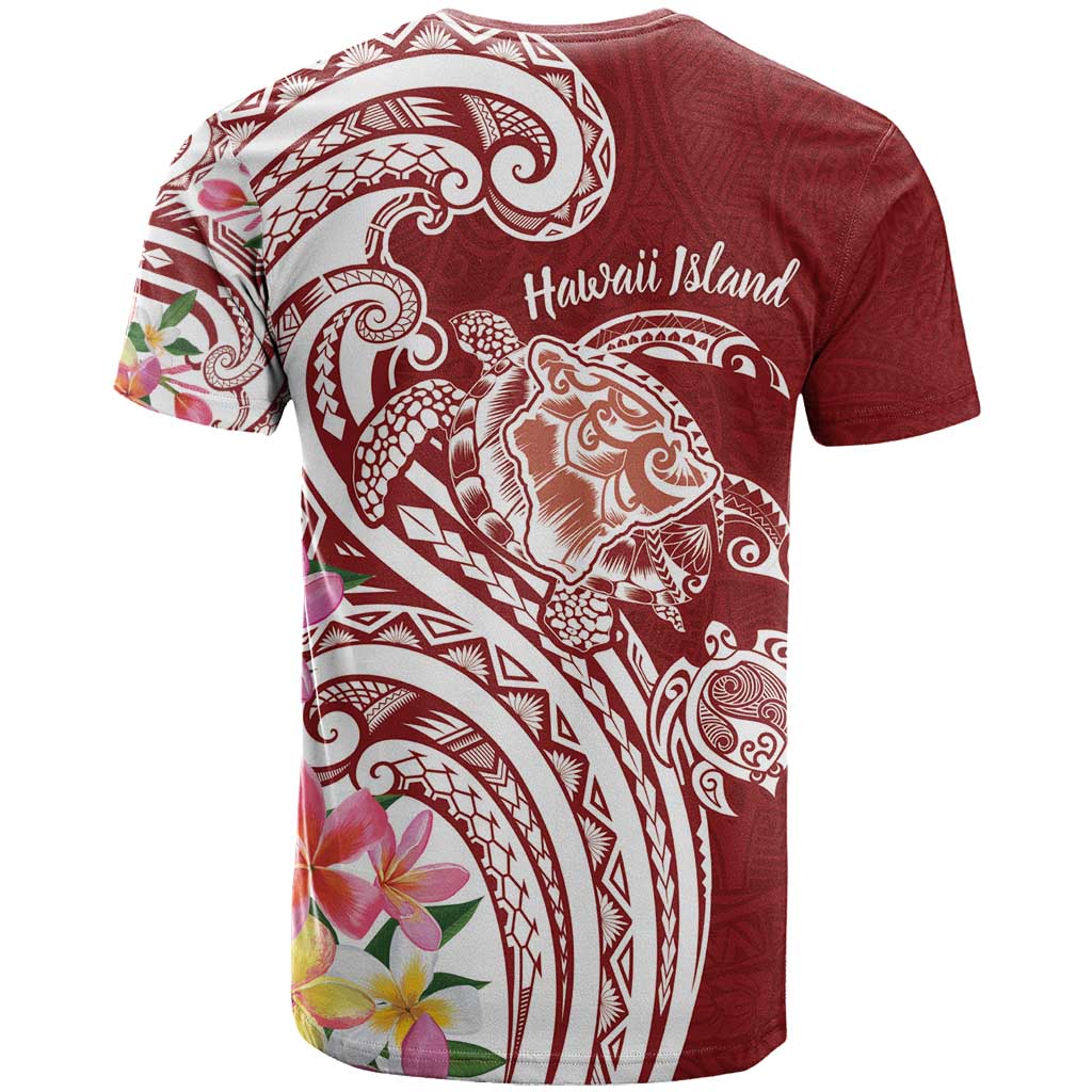 Aloha Hawaii Island Personalized T Shirt Crimson Dreamy Turtle