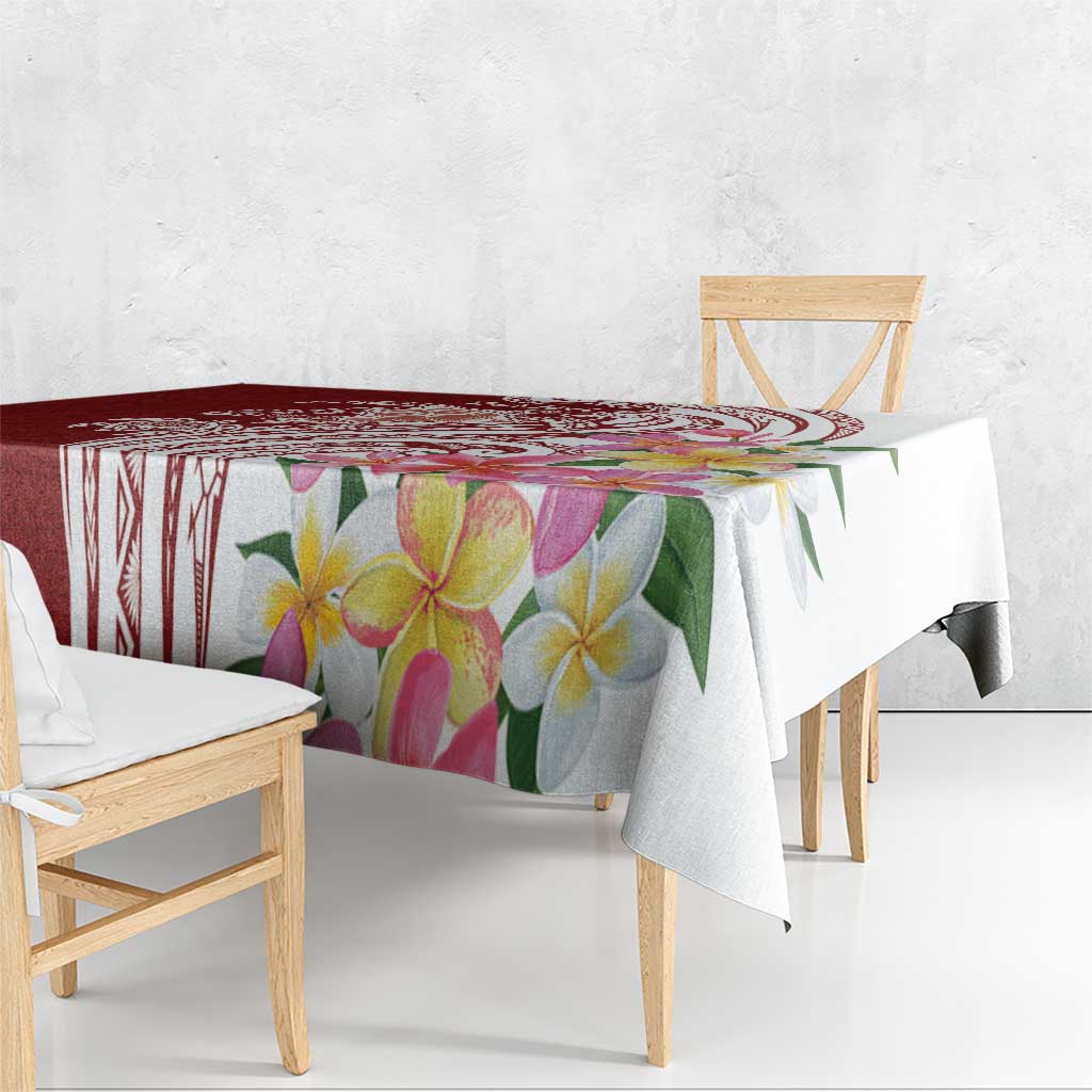 Aloha Hawaii Island Personalized Tablecloth Crimson Dreamy Turtle
