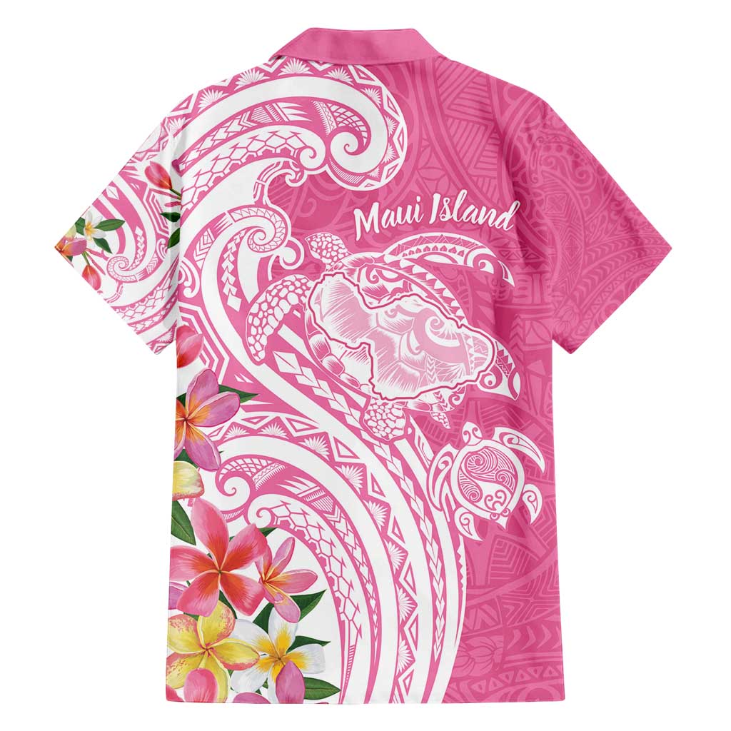 Aloha Maui Island Personalized Family Matching Off Shoulder Maxi Dress and Hawaiian Shirt Rose Dreamy Turtle