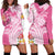 Aloha Maui Island Personalized Hoodie Dress Rose Dreamy Turtle