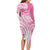 Aloha Maui Island Personalized Long Sleeve Bodycon Dress Rose Dreamy Turtle