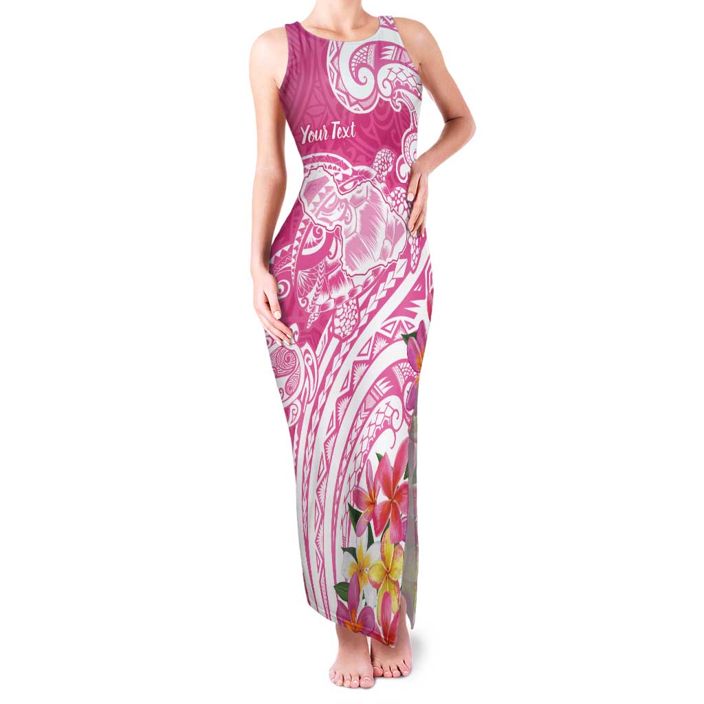 Aloha Maui Island Personalized Tank Maxi Dress Rose Dreamy Turtle