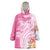 Aloha Maui Island Personalized Wearable Blanket Hoodie Rose Dreamy Turtle
