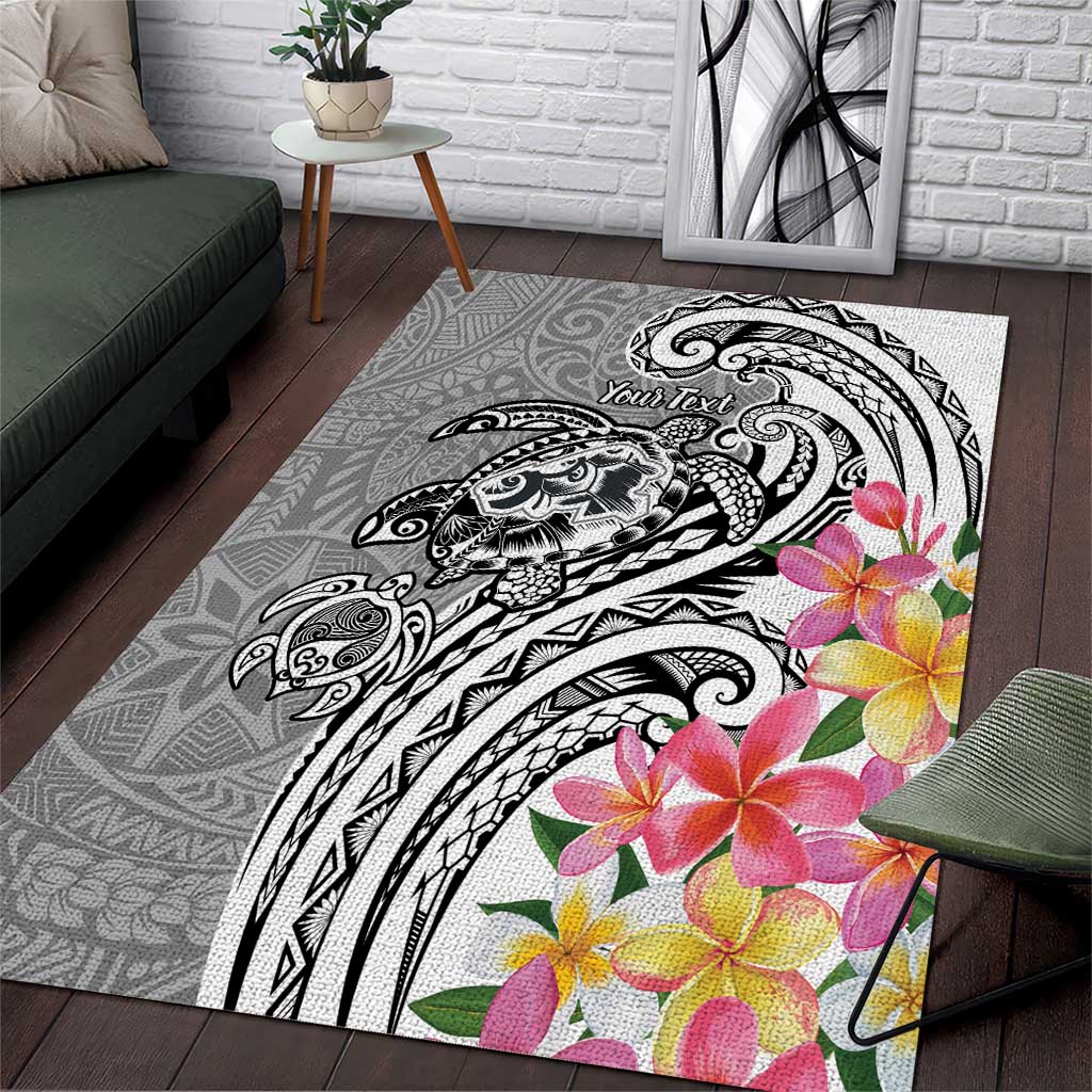 Aloha Kahoolawe Island Personalized Area Rug Ashen Dreamy Turtle LT7 Grey - Polynesian Pride