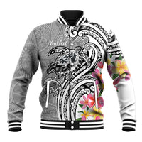 Aloha Kahoolawe Island Personalized Baseball Jacket Ashen Dreamy Turtle