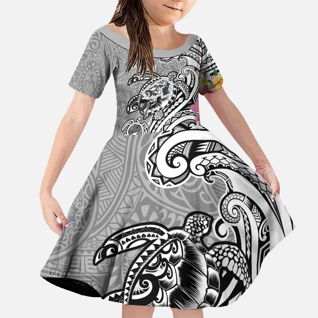 Aloha Kahoolawe Island Personalized Family Matching Tank Maxi Dress and Hawaiian Shirt Ashen Dreamy Turtle