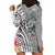 Aloha Kahoolawe Island Personalized Hoodie Dress Ashen Dreamy Turtle