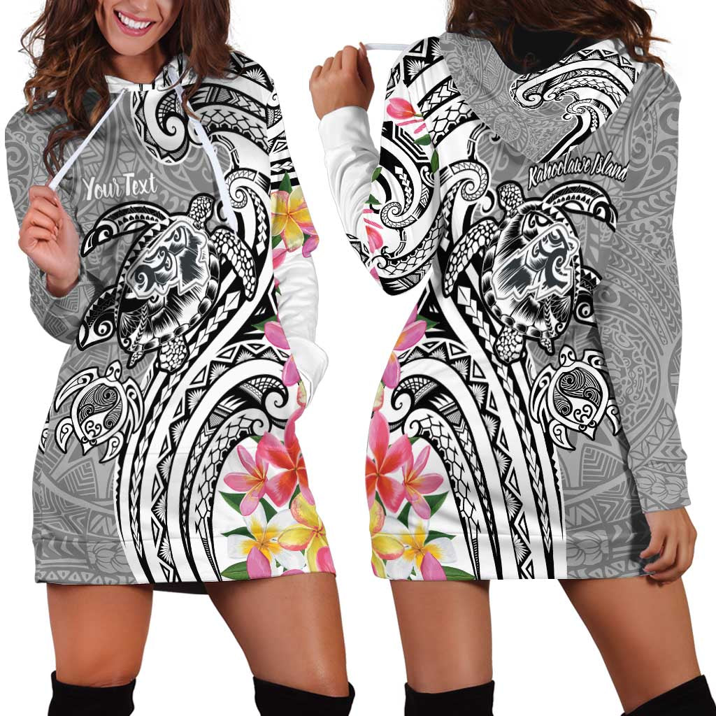 Aloha Kahoolawe Island Personalized Hoodie Dress Ashen Dreamy Turtle