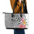 Aloha Kahoolawe Island Personalized Leather Tote Bag Ashen Dreamy Turtle