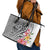 Aloha Kahoolawe Island Personalized Leather Tote Bag Ashen Dreamy Turtle