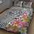 Aloha Kahoolawe Island Personalized Quilt Bed Set Ashen Dreamy Turtle