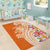 Aloha Lanai Island Personalized Area Rug Orange Dreamy Turtle