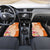 Aloha Lanai Island Personalized Car Mats Orange Dreamy Turtle