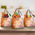 Aloha Lanai Island Personalized Grocery Bag Orange Dreamy Turtle