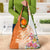 Aloha Lanai Island Personalized Grocery Bag Orange Dreamy Turtle