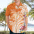 Aloha Lanai Island Personalized Hawaiian Shirt Orange Dreamy Turtle