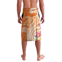 Aloha Lanai Island Personalized Lavalava Orange Dreamy Turtle