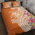 Aloha Lanai Island Personalized Quilt Bed Set Orange Dreamy Turtle