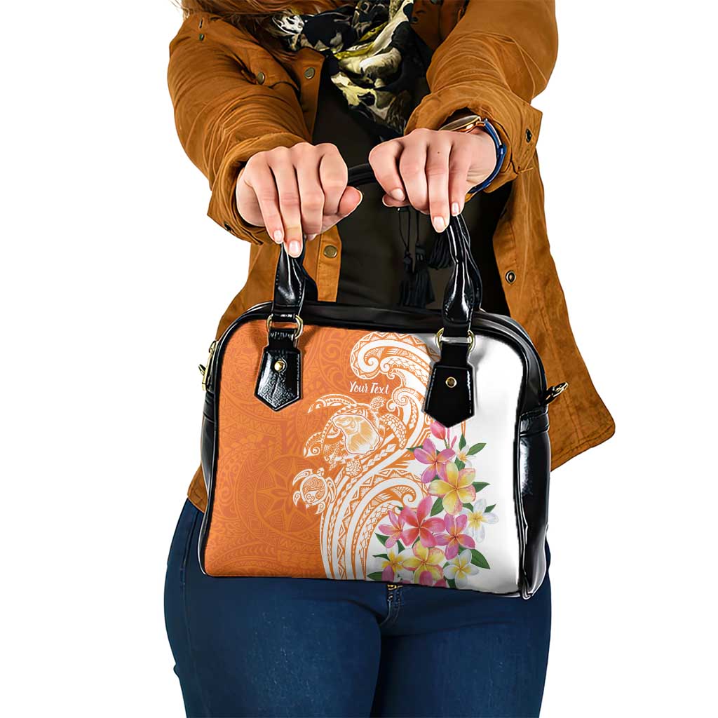 Aloha Lanai Island Personalized Shoulder Handbag Orange Dreamy Turtle