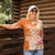 Aloha Lanai Island Personalized Women Polo Shirt Orange Dreamy Turtle