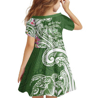 Aloha Molokai Island Personalized Family Matching Long Sleeve Bodycon Dress and Hawaiian Shirt Sage Dreamy Turtle LT7 - Polynesian Pride