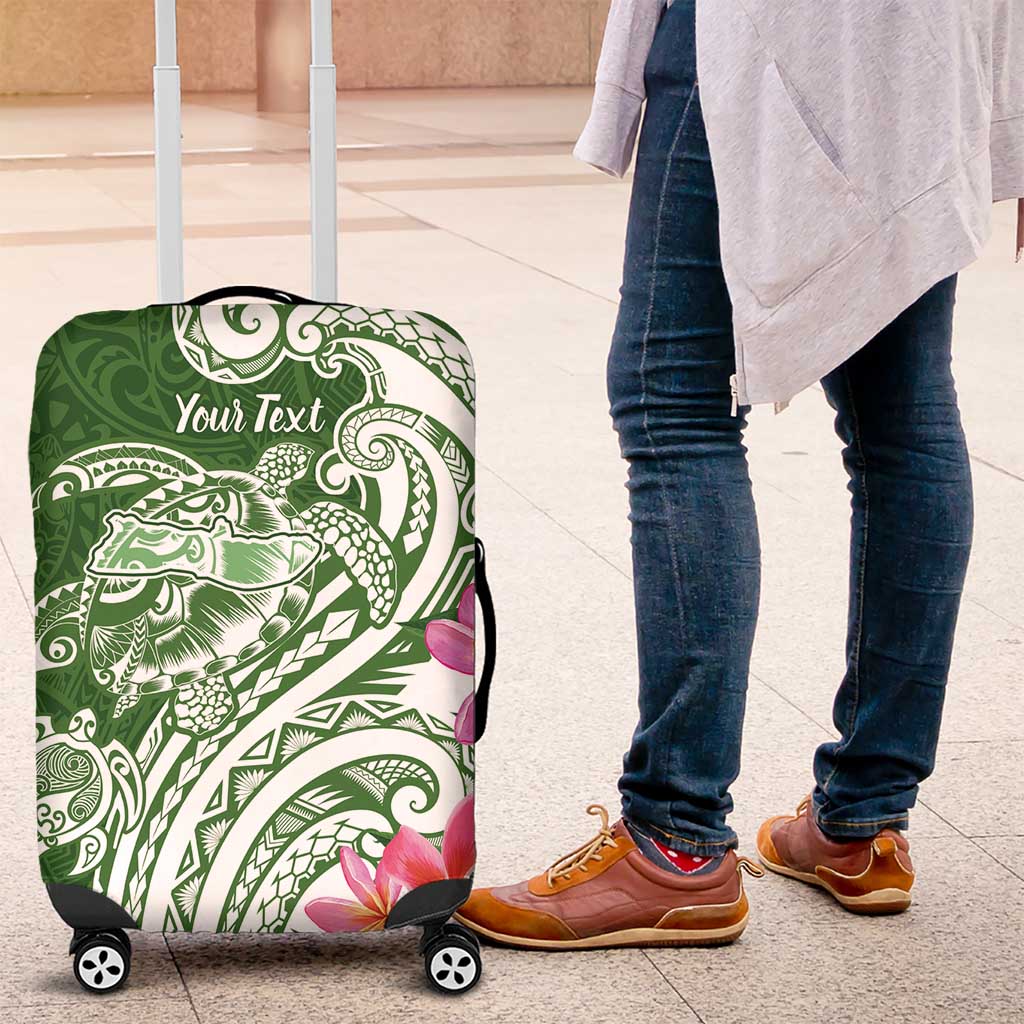 Aloha Molokai Island Personalized Luggage Cover Sage Dreamy Turtle