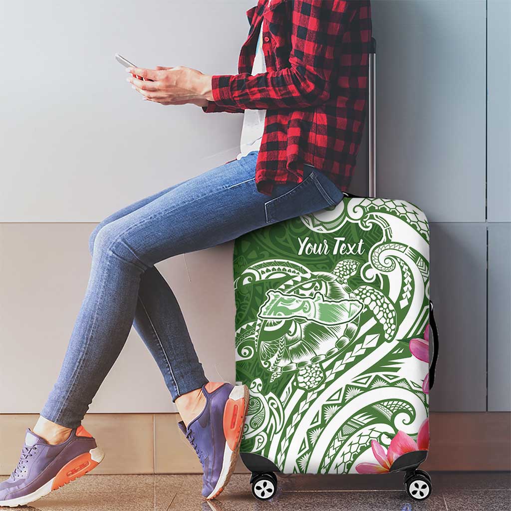 Aloha Molokai Island Personalized Luggage Cover Sage Dreamy Turtle