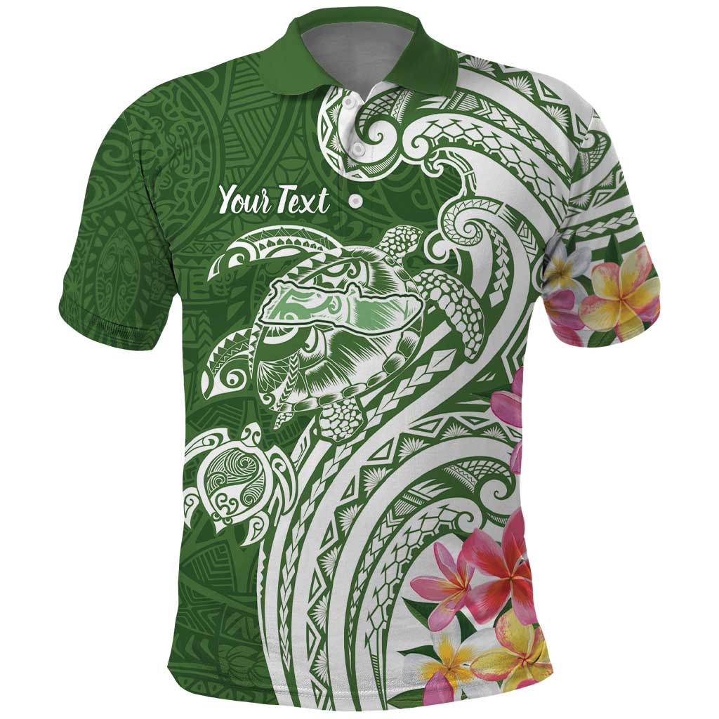 Aloha Molokai Island Personalized Polo Shirt Sage Dreamy Turtle