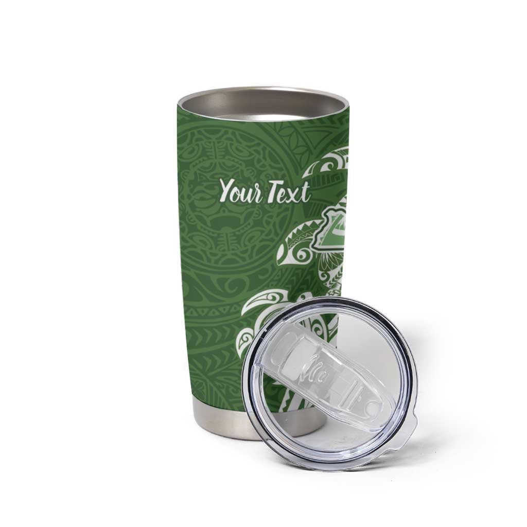 Aloha Molokai Island Personalized Tumbler Cup Sage Dreamy Turtle