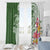 Aloha Molokai Island Personalized Window Curtain Sage Dreamy Turtle