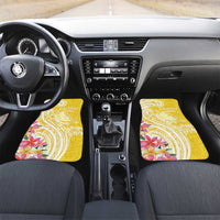 Aloha Oahu Island Personalized Car Mats Yellow Dreamy Turtle