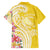 Aloha Oahu Island Personalized Hawaiian Shirt Yellow Dreamy Turtle