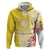 Aloha Oahu Island Personalized Hoodie Yellow Dreamy Turtle