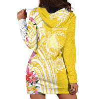 Aloha Oahu Island Personalized Hoodie Dress Yellow Dreamy Turtle